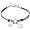 Fossil Damen-Charms Armband Bead Logo Leder Schwarz 16-19,5 Cm JF85974040