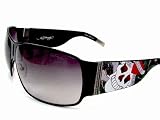 Ed Hardy - ED HARDY EHS012 EHS-012 Black Vintage Tattoo Sunglasses 70-11-120