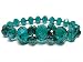 Blue Faceted Glass Stone Beads Stretch Bracelet Fashion Jewelry