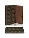 Fendi Wallets | Fendi Men's Wallets - Fendi Brown Zucca Coated Canvas Flap Wallet