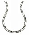 Silver Gents Solid Figaro 20" Chain