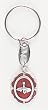 Holy Spirit Key Chain, Red Background, Oval-Shaped - MADE IN ITALY