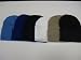 6 Pack knit beanies/sky,royal,navy,white,khaki,black,100% Warm Acrylic Fibers...