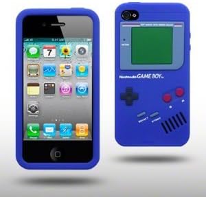 BLUE Game Boy Series Silicone Rubber iPhone 4/4S Case