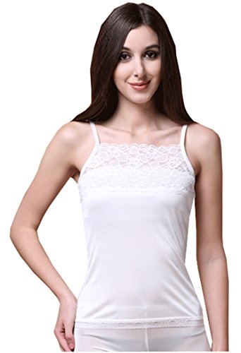 METWAY Women's Tops Stretch New Silk Lace Camisole