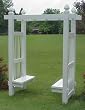 Dura-Trel Courtyard Arbor with Seats