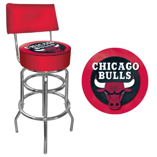 Best Quality Chicago Bulls NBA Padded Swivel Bar Stool with Back