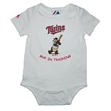 Majestic Minnesota Twins MLB Baby / Infant One-Piece Bodysuit / Romper / Onesie - White (Size: 18)