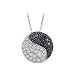 Jewelry : 14K White Gold 1/4 ct. Black and White Diamond "Ying Yang'' Pendant with Chain