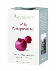 Revolution Tea White Pomegranate Tea, 16-Count Teabags (Pack of 6)