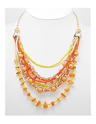 Mixed Colors Dyed Mother of Pearls Necklace In Zinc