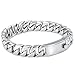 Trendsmax Boys Men Chain 316L Stainless Steel Bracelet Smooth Curb Link, 11mm 7-11inch Silver Tone