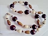 Women's Earthy Wooden Beaded Necklace ~ 24