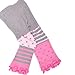 Naartjie Girls Cotton Fashion Leggings - Stripes with Dots and Ruffle Bottom