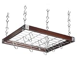 Espresso Square Wooden Ceiling Rack