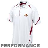 Nike Iowa State Cyclones White 2010 Play Action Pass Coaches Sideline Performance Polo