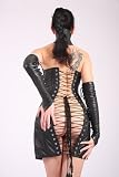 Korsettkleid aus Nappa Leder