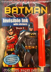  Batman Invisible Ink Book With Stickers Book 2