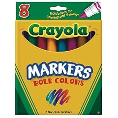 Non-Washable Markers, Broad Point, Bold Colors, 8/Set