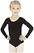 Capezio Little Girls' Classic Long Sleeve Leotard, Black, Toddler (2-4)