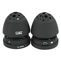 E2Go Stereo Popper Speaker with Rubberized Matte Finish - Black (SP350)