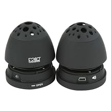 E2Go Stereo Popper Speaker with Rubberized Matte Finish - Black (SP350)