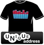 Equalizer v2 3D-Design ( Equalizer LED Leucht T-Shirt ), Größe:M