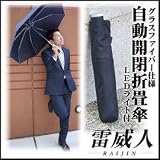 雷威人（RAIJIN）LED付自動開閉折り畳み傘ボトルグリーン(NT) グリーン