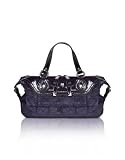 Francesco Biasia Dahlia - Patent Leather and Ponyskin Satchel Bag Purple