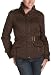 Cole Haan Women's Military Style Zipper Single Breasted Signature Quilt Belted Jacket