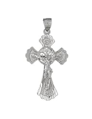 Clevereves 14K White Gold Pendant Cross 7.5 - Gram(s)