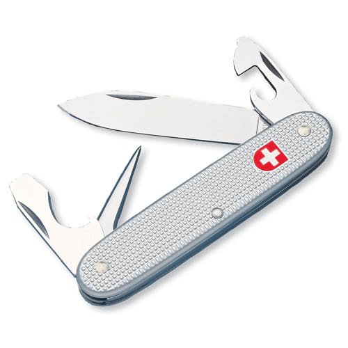 Victorinox Swiss Army Soldier Pocket Knife Silver Alox