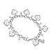 Circle Of Hope Engraved Heart Charm Bracelet: Breast Cancer Awareness Jewelry Gift by The Bradford Exchange
