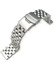 20mm SUPER Engineer Type II Solid Stainless Steel Straight End Watch Band Sandblasted version