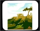 Decorated Mouse Pad with green, tree, rugged