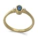 9ct Yellow Gold Ladies September Birthstone Ring Set with Dark Sapphire and 1pt of Diamonds