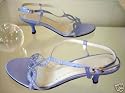 Sandalen, Sandaletten, Straß, Satin, Lila-Blau (S22)