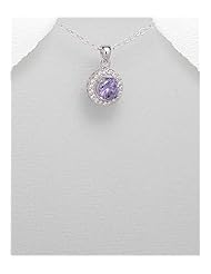 CZ Pendant Necklace In 92.5 Sterling Silver