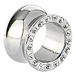 9/16" Surgical Steel Crystalline Jeweled Saddle Plug
