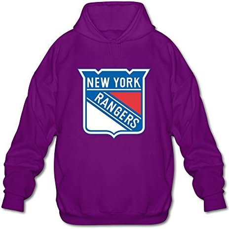 New York Rangers 2015 NHL Playoff Long Sleeve Men's Hoodies Sweatshirt Purple Size XL By Yisw