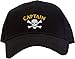 Pirate Captain with Skull and Crossbones Embroidered Baseball Cap - Black