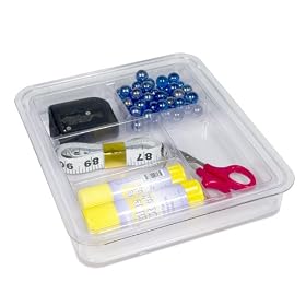 <b>5-Section Stackable Organizer - Clear</b>
