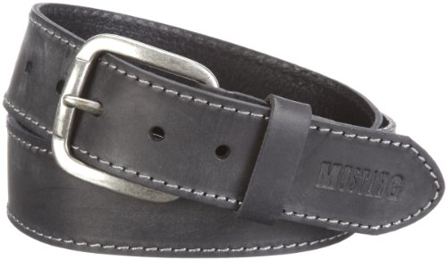 MUSTANG Jeans Herren G&uuml;rtel 9871-2004-440, Gr. 120 (XXL), Schwarz (black) Preisvergleich
