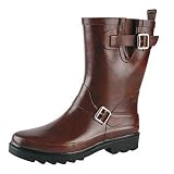 Damen Stiefel Sarah in brauner Lederoptik