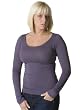 Saint Grace Long Sleeve Scoop Tee - Phantom
