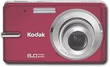Kodak EASYSHARE M883 - Digital camera - compact - 8.0 Mpix - optical zoom: 3 x - supported memory: MMC, SD, SDHC - red hot