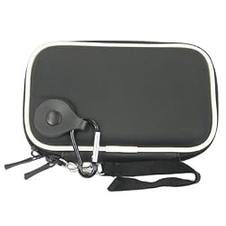 HDE&reg; Black Zipper EVA Hard GPS Case for 4.3" Models