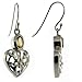 Sterling Silver Citrine Cabachon Heart Earrings title=