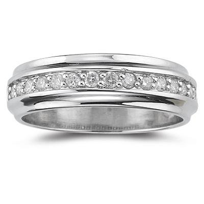 Women's Wedding Anniversary Band Ring 14K White Gold (0.30cttw, SI Clarity, G Color)