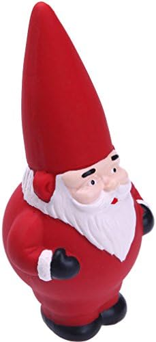 Qpet Santa Claus Squeaky Pet Dogs Rubber Chew Toy, Size 2.6"x2.2"x5.3"